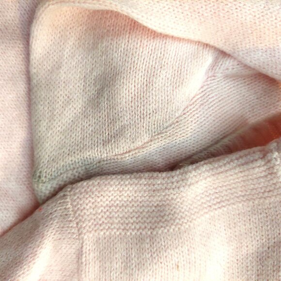 Vintage 1940s-1950s Light Pink Long Sleeve Knit Cardigan Sweater - Picture 12 of 12